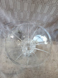 Clear Glass Ribbed Flare Vase