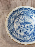 Andrea by Sadek Style Blue and White Trinket Bowl