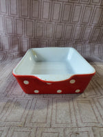 Polka Dot Signature Small Baking Dish