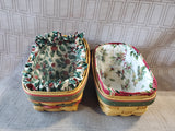 Pair of Longaberger Christmas Sleigh Baskets