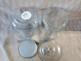 Pair of Clear Glass Kitchen Canisters