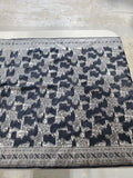 Black and Silver Toned Paisley Table Runner