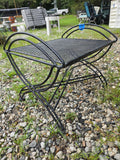 Black Metal Outdoor Side Table