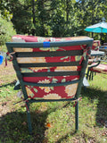 5-Piece Green Outdoor Dining Set w/Glass Top Table and Cushions