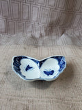 Andrea by Sadek Style Blue and White Butterfly Trinket Dish