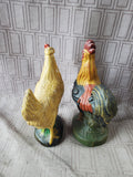 Pair of Hen and Rooster Figurines (A)