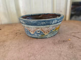 Shallow Painted Terracotta Planter