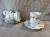8 Piece MZ Austria Floral Teacup and Saucer Set