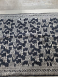 Black and Silver Toned Paisley Table Runner