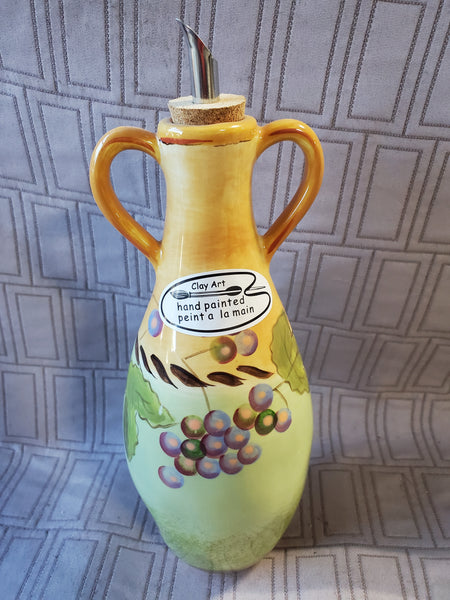 Clay Art Grape Oil Decanter