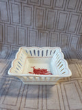 (D) Andrea by Sadek Colonial Williamsburg "Winter Homestead" Trinket Dish