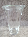 (A) Clear Glass Vase with Rim
