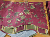 Pair of Waverly Wine Red Scalloped Edge Grape Motif Valances