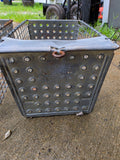 Two Galvanized Storage Baskets