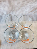 Set of 4 Clear Glass "Fresh Milk" Lacona, NY Tumblers