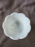 Milk Glass Paneled Grapevine Compote Dish
