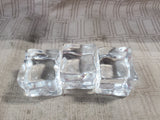 Lot of 3 Clear Acrylic Ice Cube Figurines