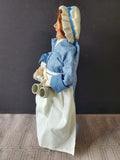 (E) Byers' Choice Carolers Colonial Williamsburg Signed "Tavern Woman" Figurine