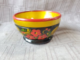 Russian Khokhloma Lacquerware Decorative Bowl and Spoon Set