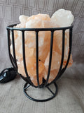 Pink Salt Metal Wire Lamp WORKS