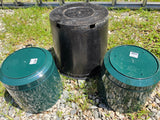 Three Plastic Planter Pots