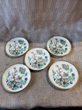 Set of 5 AK Kaiser Porcelain Floral Coasters