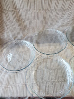 Set of 9 Pressed Glass Floral Salad Plates