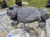 Faux Cement Basset Hound Garden Statue