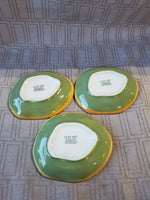 Set of 3 Clay Art Grape Hor D'oeuvre Plates