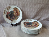 Set of 7 Williams-Sonoma Plymouth Turkey Salad Plates