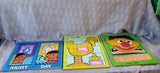 Lot of 3 Vintage Playskool Sesame Street Wooden Children's Puzzles