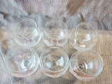 Set of 6 Clear Glass Clipper Ship Whiskey Glasses