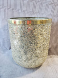 Gold Toned Mosaic Glass Vase