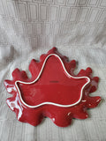 Harry and David Red Leaf Plate