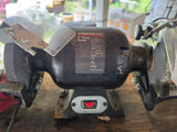 Springfield 6" Bench Grinder and Vice on Wooden Stand, Works