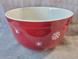 Longaberger Red Snowflake Mixing Bowl