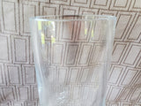 Heavy Clear Glass Cylindrical Vase