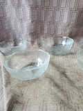 20 Piece Clear Glass Flower Petal Dish Set