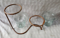 Spiral Metal and Glass Candle Votive