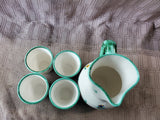 5 Piece Gmundner Keramik Pitcher and Tumbler Set