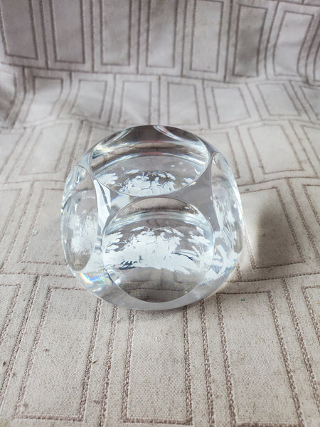 Etched Crystal Paperweight