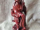 Hand Carved Asian Inspired Man Figurine (A)