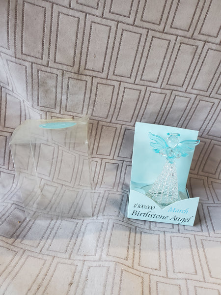 Crystal Birth Stone Angel "March" Figurine