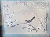 (A) Framed Asian Inspired Bird Print