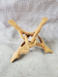 Hand Carved Wooden Puzzle Plant Stand