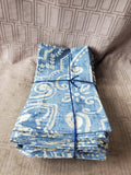 Lot of 13 Pier 1 Blue Paisley Napkins