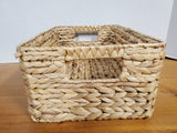 Rectangular Woven Water Hyacinth Storage Basket