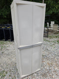 Plastic Garage Storage Cabinet w/Four Adjustable Shelves