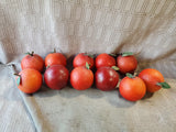 Lot of Red Plastic Waxy Decorative Apples