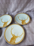 Set of 4 Threshold Melamine Reindeer Appetizer Plates